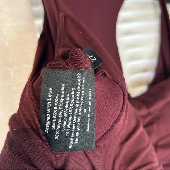 POPFLEX Go with the Flow Jumpsuit - Vineyard Wine MEDIUM - Picture 5 of 9